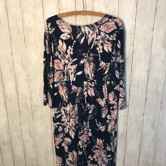 Flutter And Kick Flower Maxi Maternity Dress L - Picture 4 of 6
